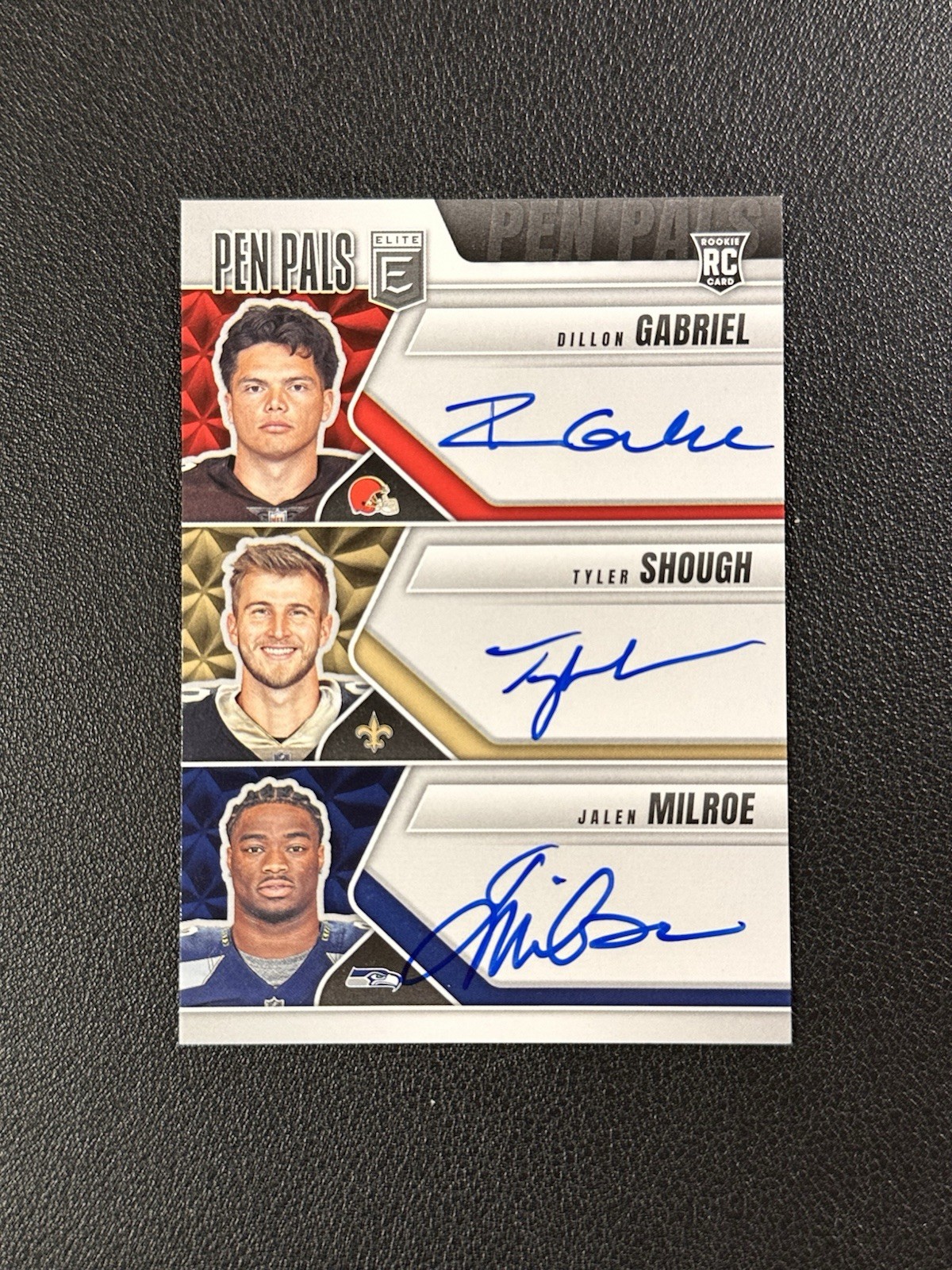 2025 Elite Dillon Gabriel Jalen Milroe Tyler Shough Pen Pals RC Auto #PPT1