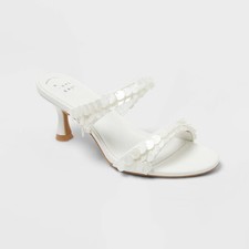 Women s Paige Heels with Memory Foam Insole - A New Day White