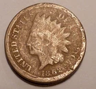 1862 Indian Head Cent Indian 1c Indian Head Penny Civil War Coin