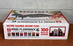 ATARI Flashback 6 Classic Game Console 100 Built-In Games 2 Wireless Controllers