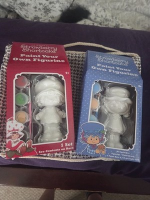 Strawberry Shortcake paint your own figurine and new in box minis