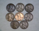 1909-VDB,1910-S,1911-D,1912-D,1913-D,1913-S,1915-D,1922 -D,  LINCOLN CENTS