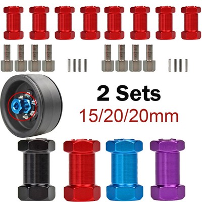 8PC 15/20/25mm Extension Offset Wheel Hub Hex Drive Adaptor for 1/10 RC Crawler