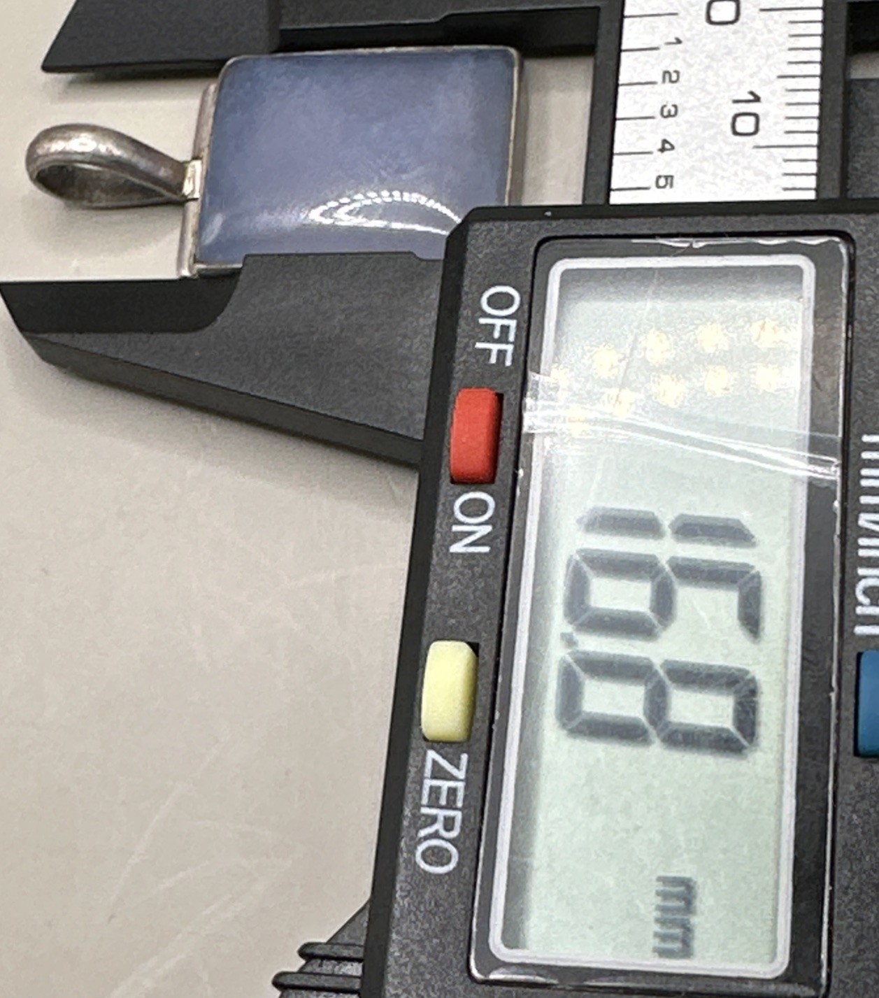 Sterling Silver 16.8mm Rectangular Moonstone Pend… - image 5