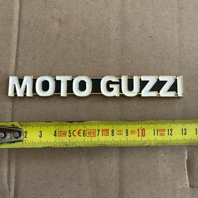 MOTORRAD GUZZI 850 1000 VINTAGE SCHILD SCHWARZ WEISS GOLDPROFIL