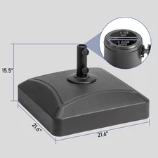 LEADZM Umbrella Parasol Base Weight Bag Round Garden Patio