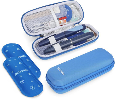 YOUSHARES Insulin Kühltasche Mit 2 Kühlakkus, TSA Diabetiker Tasche Für Insulin