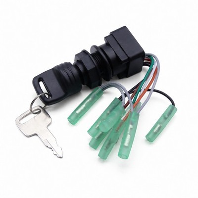 Ignition Switch with Key Marine-Grade Outboard Motor Start Switch 3-Position