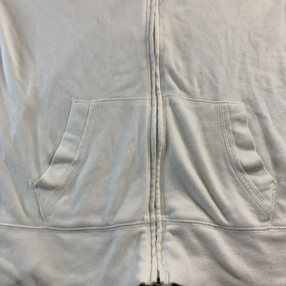 Mossimo Supply Co. Hoodie Women's Medium Ivory Long Sleeve Full Zip Performance - Image 2 of 4