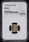 1992 $5 1/10 oz American Gold Eagle NGC MS 69 | Uncirculated UNC BU