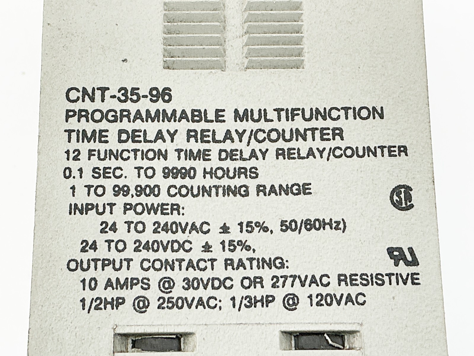 New Potter Brumfield CNT-35-96 Programmable Time Delay Relay 24V 10A - No Box