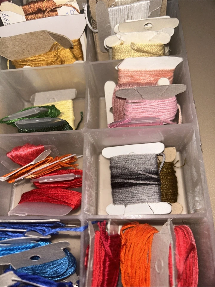 Carded Embroidery Floss Cross Stitch Thread in Box Cracked - Image 4 of 4
