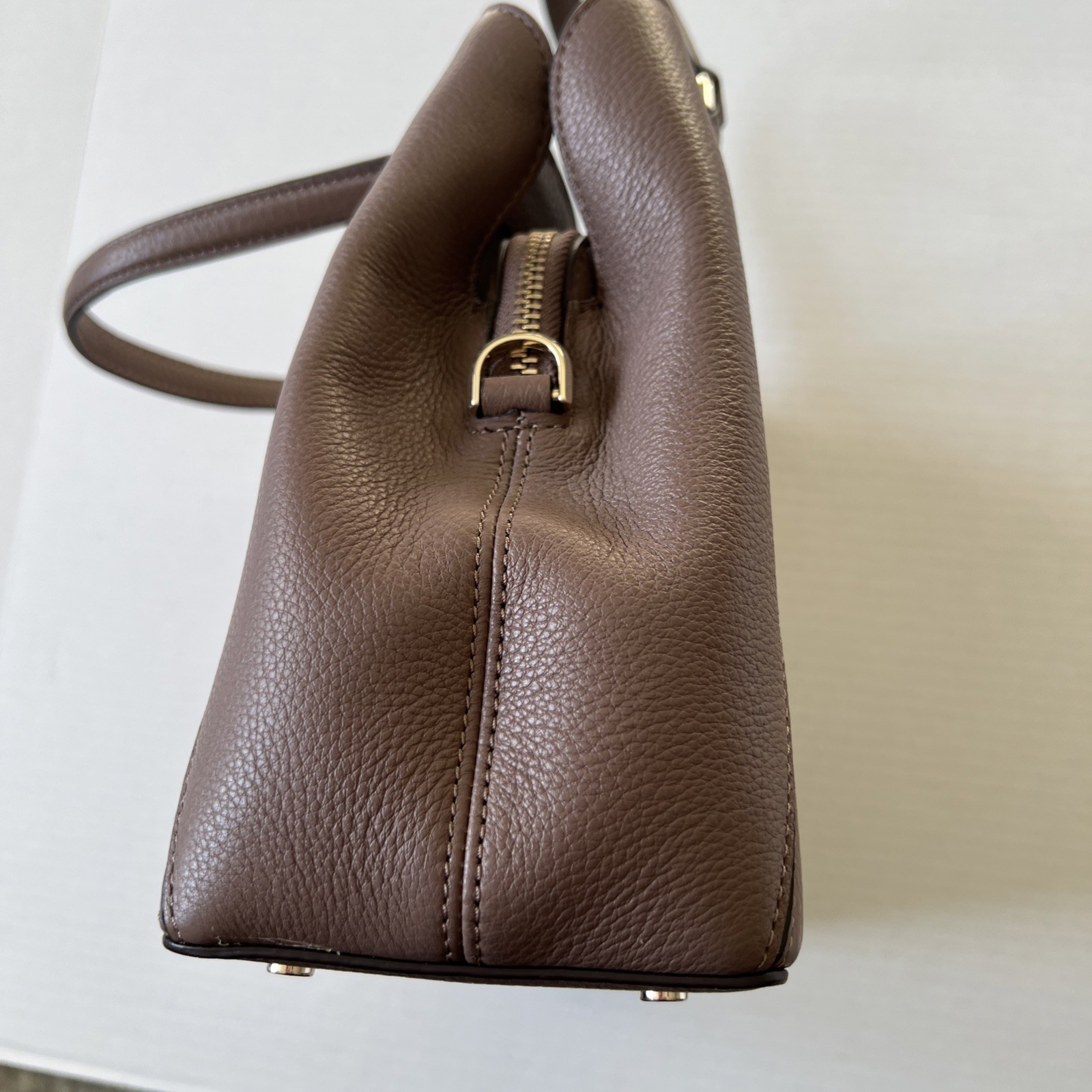 KATE SPADE Colorblock Brown White Crossbody Handbag Satchel NWOT thumbnail 10