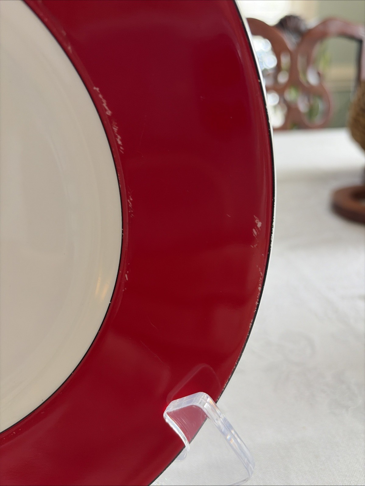 Kate Spade LENOX Rutherford Circle Red Luncheon Plates (2) 9 1/2" Moderate Use thumbnail 7