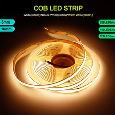 COB LED Light Strip Led Lights 320 480 528LEDs/m Flexible Tape Ribbon 5V/12V/24V