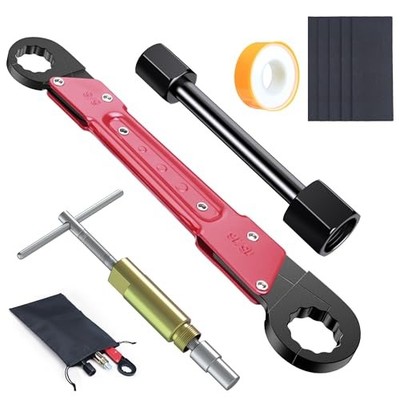  9PCS Angle Stop Wrench Kit,2-in-1 Faucet Wrench & Compression Sleeve Puller 