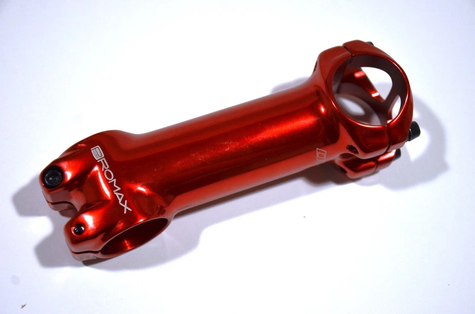 ProMax red Anodized stem DA-1 - 1 1/8" 31.8 clamp 110mm track bike Road - used - Image 4 of 4