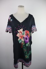 DESIGUAL VESTITO MANICA CORTA DONNA 40 WOMAN CASUAL VINTAGE DRESS ABITO VISCOSA