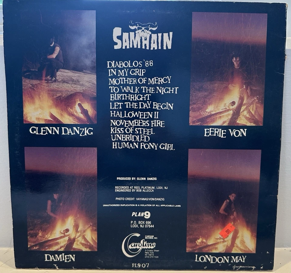 SAMHAIN November Coming Fire LP 1986 First Pressing w/o Insert VG MISFITS - Image 2 of 4