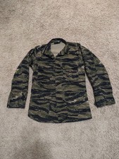 Genuine Gear Tiger Stripe Camo Shirt Mens XS Green BDU Combat Jungle