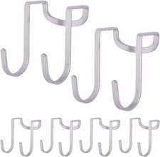 Over The Cabinet Door Hooks 6pcs,304 Stainless Steel Over Door Hanger for Kitche