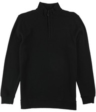Tasso Elba Mens Quarter-zip Pullover Sweater, deepblack, L