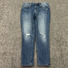 Vigoss Jeans Womens 31 Blue Jagger Skinny Stretch Medium Wash Denim Distressed