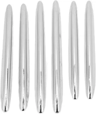 Fydun 6Pcs Car Engine Hood Vent Grille Cover Trim Chrome Accessories for... 