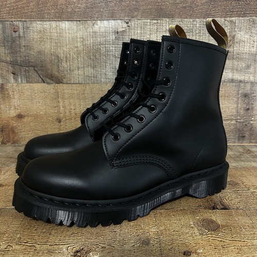 Doc Dr. Martens 27032 Mono Vegan Combat Boots Mens Size 12 Black Lace Up NEW - Picture 9 of 13
