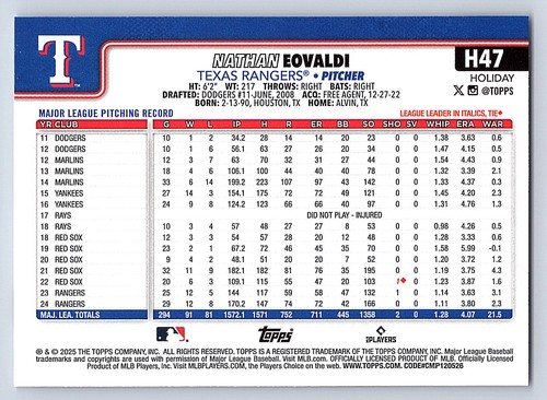 2025 Topps Holiday Base  # H 1 - H 200  - PICK YOUR CARDS - 第 86/318 張圖片