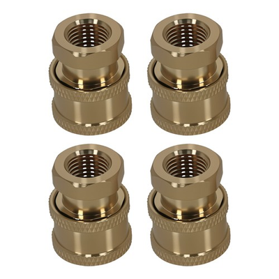 #ad 4Pcs Pressure Washer Fitting Coupler Brass 1 4quot; Quick Connect to Female NPT $17.72