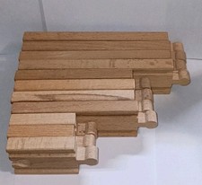 Large Wooden Train Track Expansion Lot Curves Straights Switch Brio Compatible