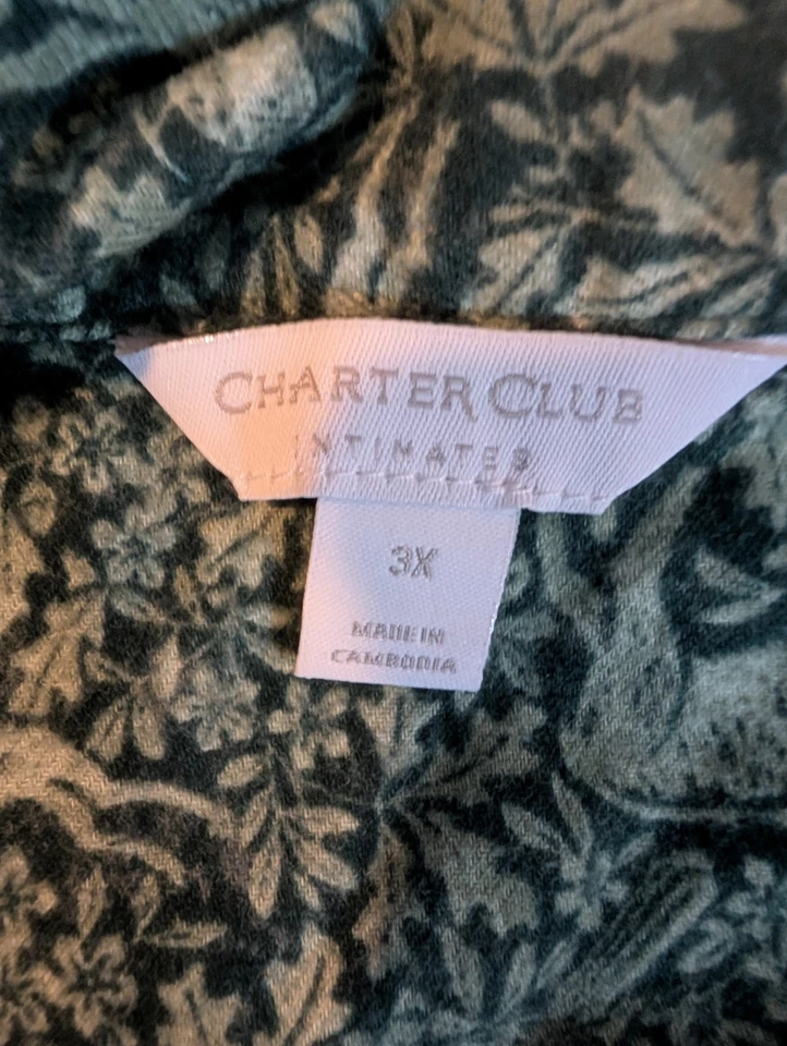 Женская хлопковая фланелевая пижама Women'sCharter Club из 2 предметов с анималистическим принтом. 3XL - Изображение 3 из 4