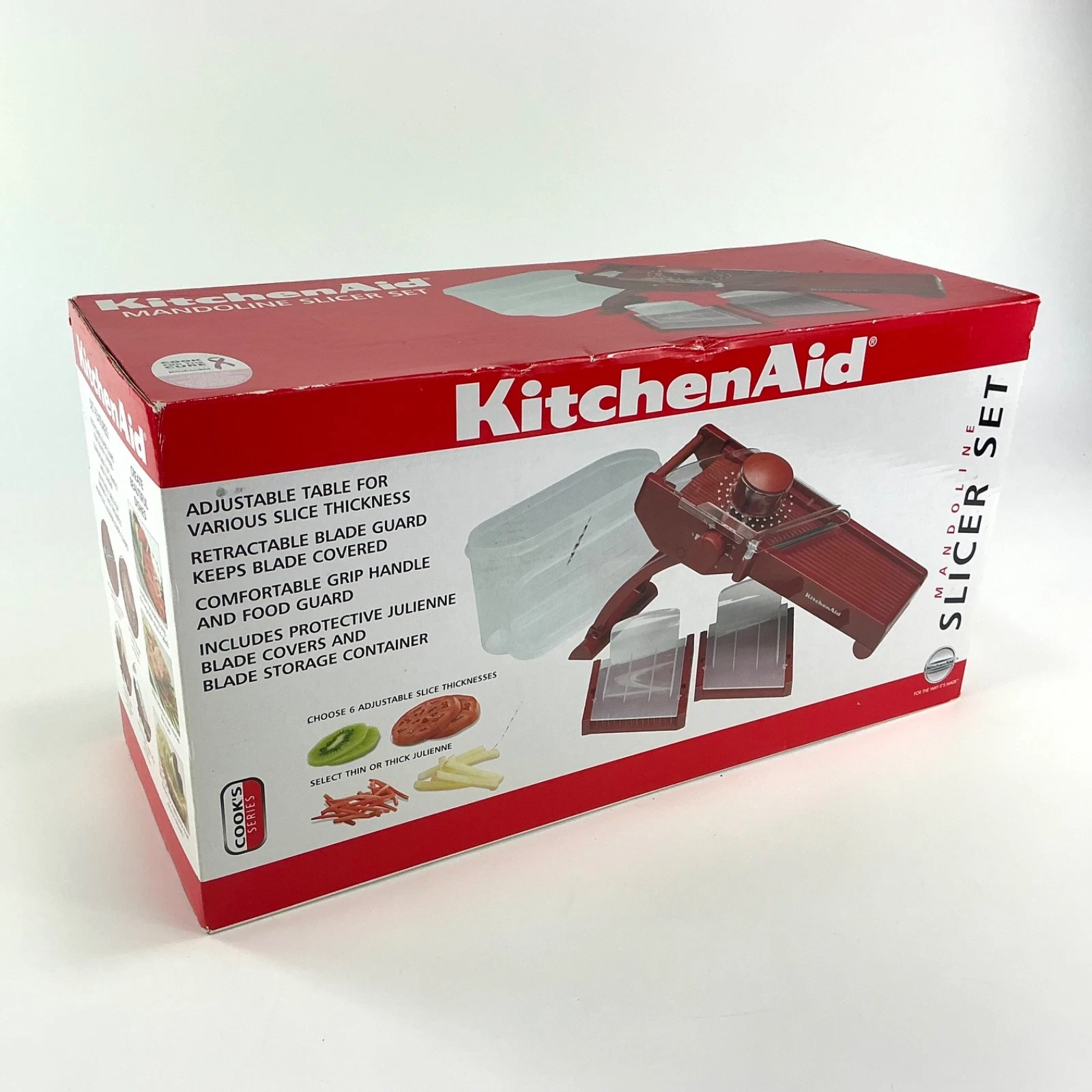 KitchenAid Mandoline Slicer Set Red Cook’s Series New in Unsealed Box 2010
Opens in a new window or 