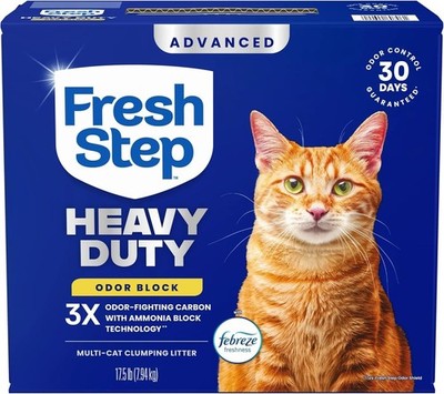 Fresh Step Heavy Duty Multi Cat Clumping Litter 17.5lb Febreze Odor Control