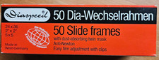 Dia-Wechselrahmen, 24x36, 5x5, Diaspeed, 50 St., mit staubabsorb. Doppelmaske,