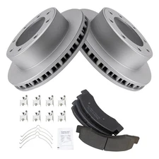 Front Premium Semi Metallic Brake Pad & Coated Rotor Kit for Pickup Truck