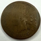 1885 Bent Indian Head Cent Exact Coin Imaged #IND2105