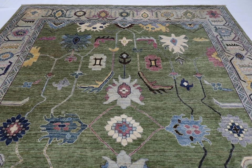 Olive Green Oriental Oushak Rugs 3x5 4x6 5x7 6x9 8x11 9x12 10x14 12x15 Area Rugs - Image 2 of 4