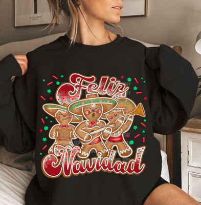 Feliz Navidad Sweatshirt Pullover - Übergröße Unisex S-5XL Weihnachtspullover Xmas