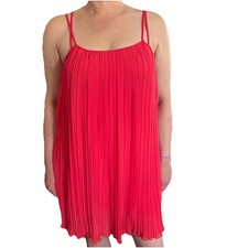 BCB Generation Pleated Strappy Red Mini Dress...