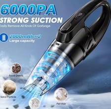 6000PA Strong Suction Cordless Handheld Vacuum Cleaner Rechargeable Portable