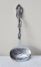Small Swedish floral sauce ladle