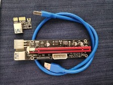 6-pack GPU Risers Extender Adapter Card PCI-E 1x to 16x Powered USB3.0