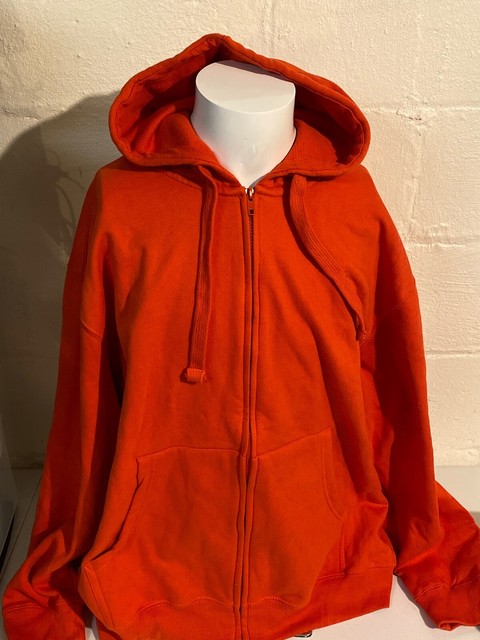 US Polo Ann. Men's Long Sleeve Full Zip Sweatshirt Hoodie Jacket L Orange | eBay