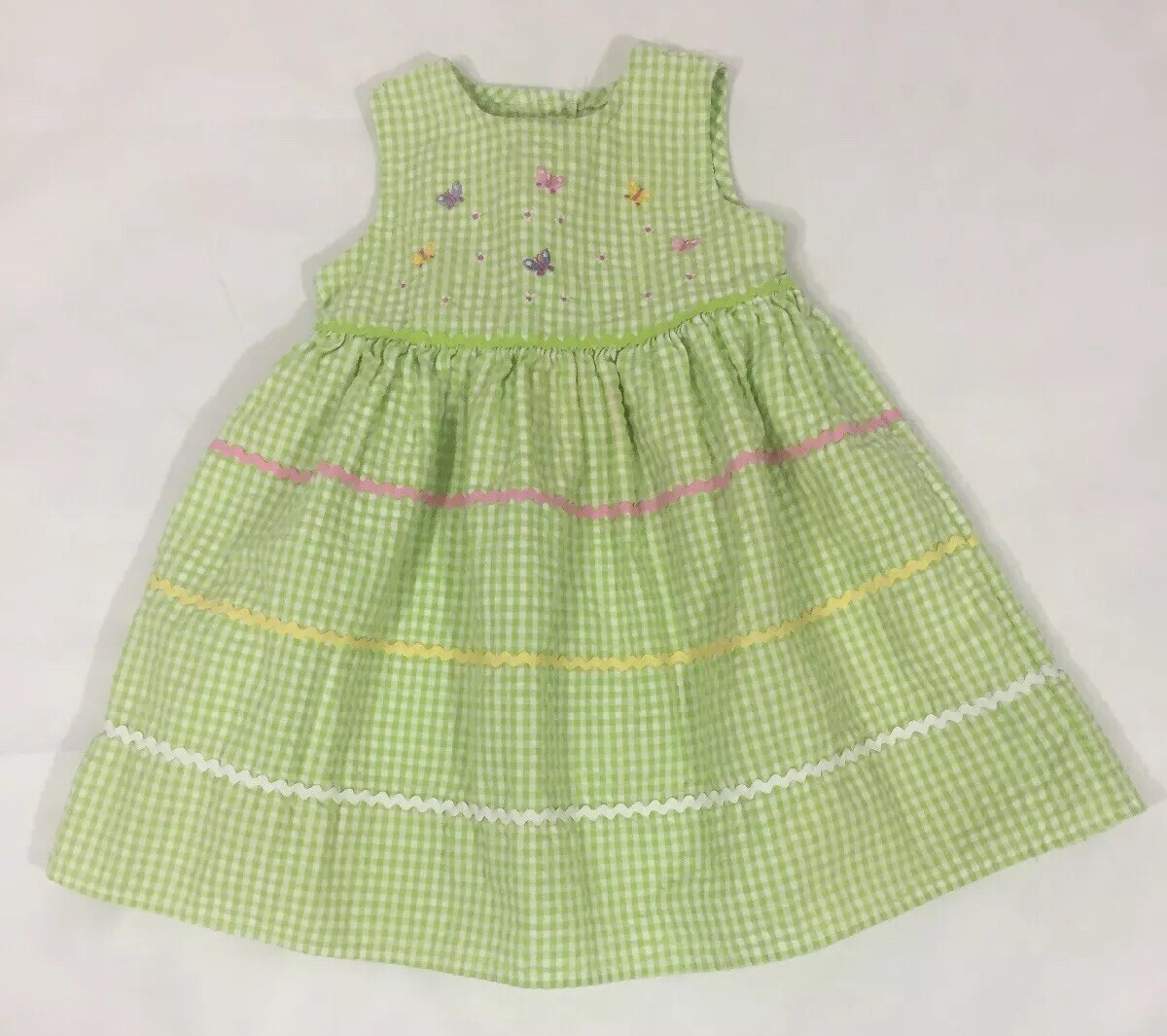 Youngland Girls Size 2 Seersucker Green White Gingham Check Dress Sleeveless | eBay Youngland Girls Size 2 Seersucker Green White Gingham Check Dress Sleeveless | eBay