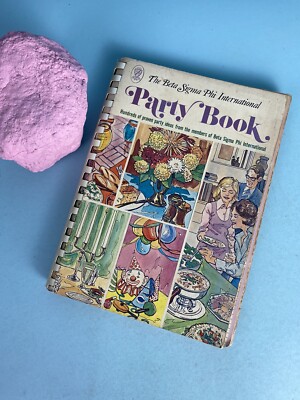 The Beta Sigma Phi International Party Book Vintage Sorority Cookbook 1973