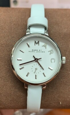 Marc Jacobs MBM1350 White Dial White Leather Strap Women display picture 2