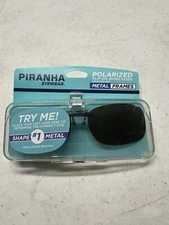 Piranha Polarized Clip On Sunglasses Designed For Metal Frames Lens Color Brown