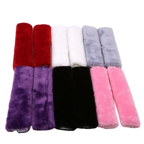 Car Plush Fluffy Safety Seat Belt Cover Harness Shoulder Cushion Pad Proper FW - Picture 4 of 17